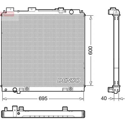 Chladič, chlazení motoru DENSO DRM46068