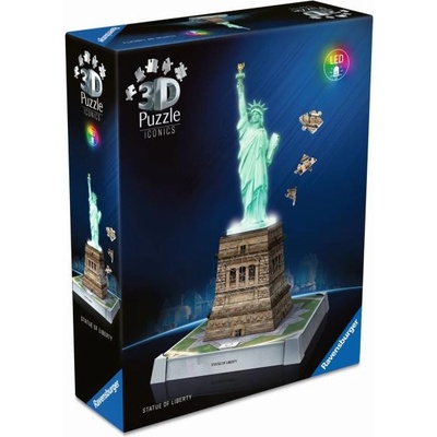 Ravensburger Iconics: Статуята на свободата (Нощно издание)