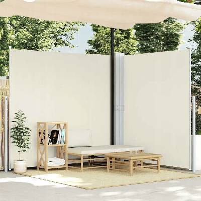 vidaXL Zatahovací boční markýza / zástěna 600 x 170 cm krémová