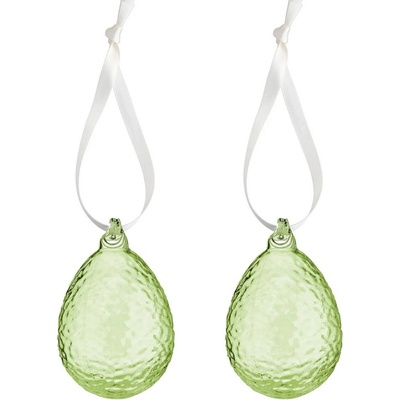 Skleněná velikonoční vajíčka Gry Lime set 2 ks COOEE Design