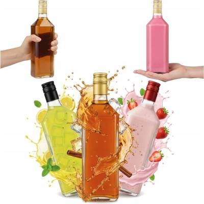 Sklenená fľaša Bimberek 500 ml bezfarebná