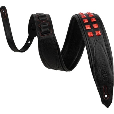 Levy's Rebel Leather Black/Red Каишка за китара (<![CDATA[M81GRPDX-BLK]]>)