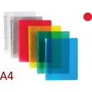 Karton P+P kroužkový pořadač 4 kroužky A4 2 cm transparentní červený
