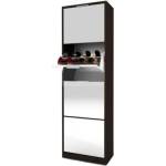 Bogdan Furniture I Шкаф за обувки Мебели Богдан модел 113 / 4033 с огледало, Венге