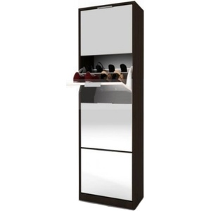 Bogdan Furniture I Шкаф за обувки Мебели Богдан модел 113 / 4033 с огледало, Венге
