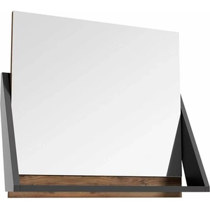 Defra Огледало с рафт Defra Op-Arty, орех рокфорд, 64x59 см (DEF215-L-06007)