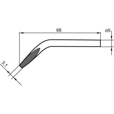 ERSA Ersa 0032JD pájecí hrot dlátový, zahnutý Velikost hrotů 3.10 mm Obsah 1 ks