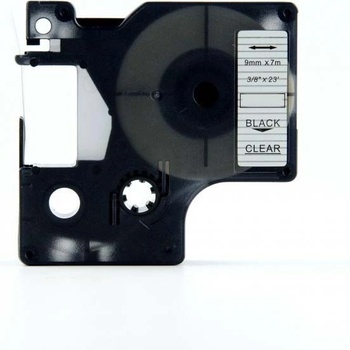 Pro Dymo Съвместима лента с Dymo 40910, S0720670, 9mm x 7m черен печат / прозрачен субстрат (40910)