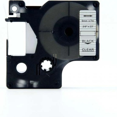 Compatible Съвместима лента с Dymo 40910, S0720670, 9mm x 7m черен печат / прозрачен субстрат (40910)