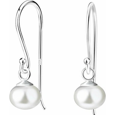 Nefertitis 32331 Stříbrné visací náušnice s perlou 6 mm NF60780 - 18 mm, 0,92 g