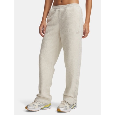 Dámske športové nohavice Under Armour UA High Pile Fleece Pants-WHT Biela