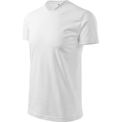 Malfini Heavy V neck Tričko unisex bílá