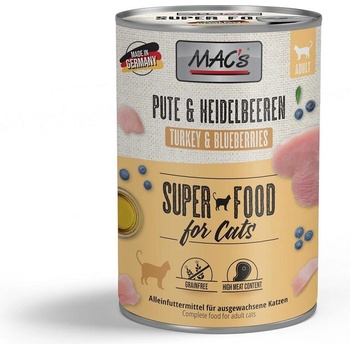 MAC's Mac’s Cat Beef and Turkey - Премиум консервирана храна за котки с пуешко, говеждо месо и горски боровинки
