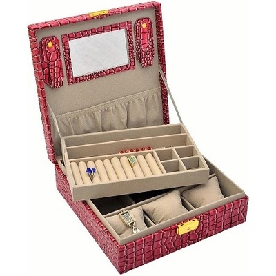 JKBox dámská šperkovnice SP 826 A7 světle bordová