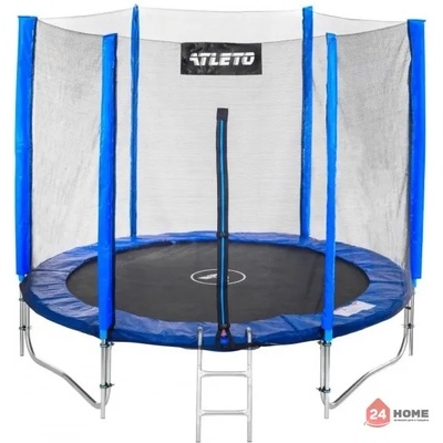 Atleto Батут Atleto комплект син 183 см + Вътрешна Мрежа + Стълба