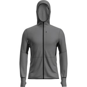 Icebreaker Мъжко вълнено яке Icebreaker Merino 200 Realfleece Descender L/S Zip Hoodie Fleece jumper - Jet Heather / Black / CB (005-5220-1111)