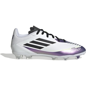Adidas Юношески футболни бутонки Adidas F50 League Junior Firm Ground Football Boots - White/Purple