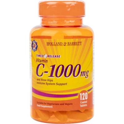 Holland & Barrett Vitamin C Timed Release 1000 mg | With Rose Hips [120 Таблетки]