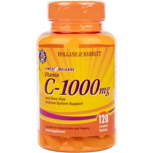 Holland & Barrett Vitamin C Timed Release 1000 mg | With Rose Hips [120 Таблетки]
