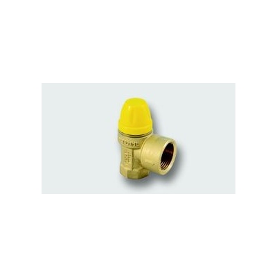 TIEMME 1/2" x 3/4" pojistný ventil, 6 bar, 160°C, SOLAR