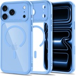 Tech-Protect MAGPEAK MAGSAFE CC калъф за iPhone 17 Pro Max / 18 Pro Max, светлосин/прозрачен
