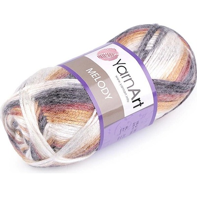 Pletací příze Melody 100 g Varianta: 8 (902) krémová nejsvět. multikolor, Balení: 1 ks 44920/91325/223580
