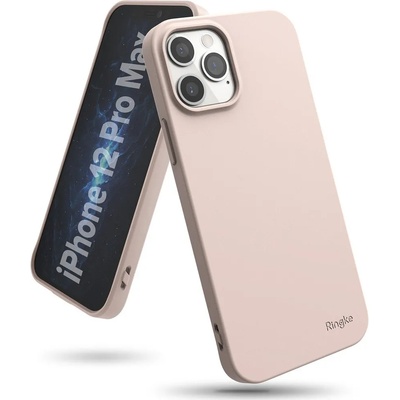 Ringke Противоударен Силиконов Калъф за iPhone 12 Pro Max, Ringke Air S Case, Розов (8809758101449)