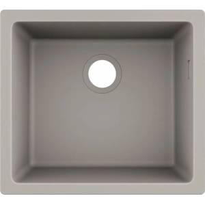 Hansgrohe S51 SilicaTec композитна мивка бетонно сива 50x45 см (43431380) Мивка за вграждане