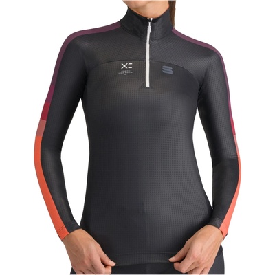Sportful Дамско яке за ски бягане Sportful Women's Apex Jersey Cross-country ski jacket - Black / Red (103-2647-0114)
