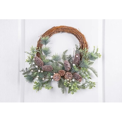 MAGICHOME Veniec prútený s vetvičkami 48 cm