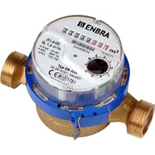 ENBRA ER-AM DN15 / SV Q1,6 m3 / hod. 3/4 "x110mm bytový vodomer antimagnetické 55VDS12ER