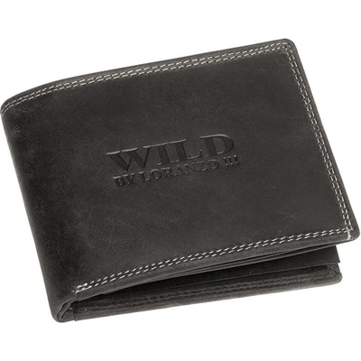 Kožená peněženka Wild Thing Only pánská broušený povrch 984 černá