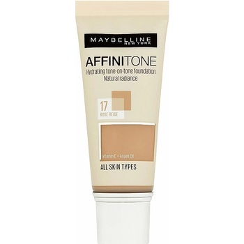 Maybelline Affinitone Perfecting + Protecting Foundation With Vitamin E Zjednocujúci make-up s HD pigmentmi 17 Rose Beige 30 ml