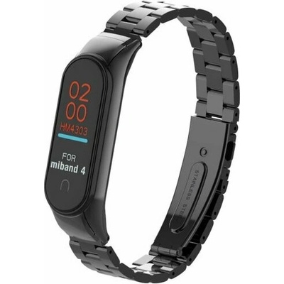 DEVEROUX OCELOVÝ ŘEMÍNEK PRO MIBAND 3/4 - ČERNÝ DEV0015