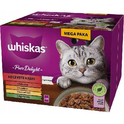 WHISKAS mix chutí v želé sáčcích 24x85 g