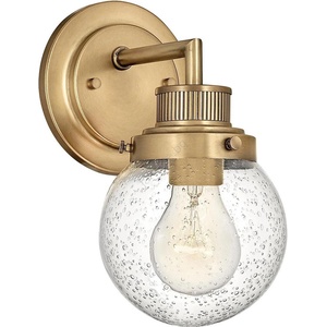 Elstead Lighting Quintiesse QN-POPPY1-HB-BATH - Стенно осветително тяло за баня POPPY 1xE27/60W/230V IP44 златисто (ED1098)