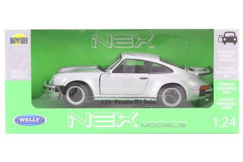 Modellino Porsche 911 Turbo 3.0 Giallo 1974 Scala 1/24 Welly NEX - Nuovo In Scatola
