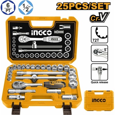 Ingco Sada 1/2" 25ks HKTS12251