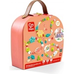 HaPe International Дървен комплект за изработка на бижута Hape - Бижута с мъниста, 130 части (H3606) - baby