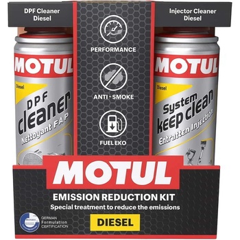 Motul Diesel Red Kit за почистване горивна и изпускателна с-ма 2x300 мл