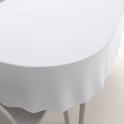 Biante Teflónový oválny obrus TF-068 Biely bez vzoru 50x100 cm