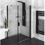 POLYSAN Zoom Black - Душ ъгъл 80x80 см, L/R вариант, Antidrop, прозрачно стъкло/матово черно ZL1280BZL3280B (ZL1280BZL3280B)