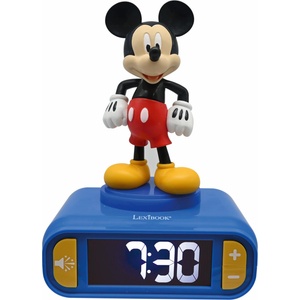 Lexibook Lexibook, Disney Mickey, Alarm Clock with Night Light, Sounds and Melodies, Backlit LCD Display, Illuminated, Snooze Function, Blue, RL800MCH (RL800MCH)
