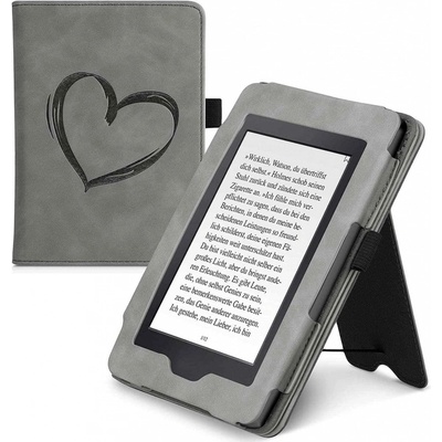 KW Mobile Brushed Heart KW5567501 Púzdro pre Amazon Kindle Paperwhite 1/2/3 4063004311769 šedé