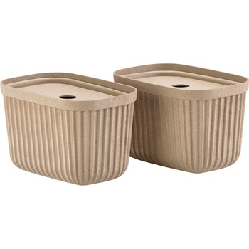 Zone Denmark Кутии за съхранение Pulp 15 x 23 см светлокафяви 2 бр (31766)