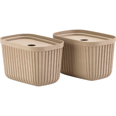 Zone Denmark Кутии за съхранение Pulp 15 x 23 см светлокафяви 2 бр (31766)