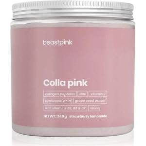 GymBeam Colla Pink прах за приготвяне на напитка с колаген вкус Strawberry Lemonade 240 гр
