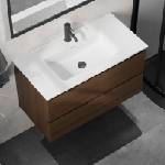 Bath Deluxe Шкаф за баня с умивалник kenwood 91 см орех/бял (setbt0124b)