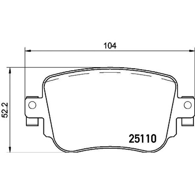 BREMBO Sada brzdových platničiek kotúčovej brzdy P85135