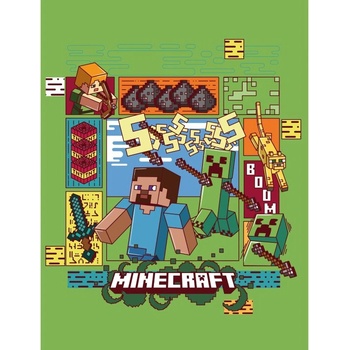 MINECRAFT Детско одеяло Minecraft - 130 х 170 сm (MNC-4134FB)